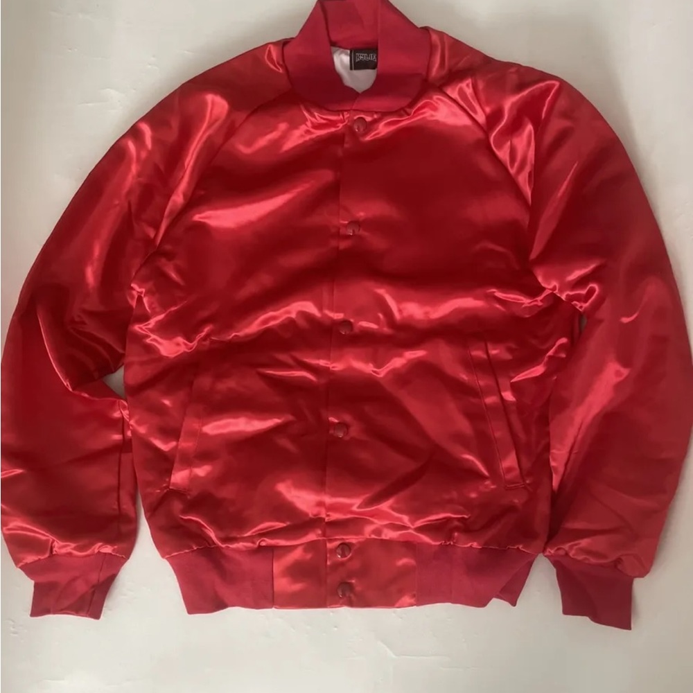 Kylie cosmetics red bomber jacket